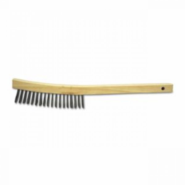  Hand Scratch Brushes, 4 x 16 Rows, Stainless Steel Wire, Shoe Wood Handle