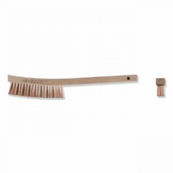  Scratch Brushes, 13 3/4 in, 4 X 19 Rows, Curved Handle